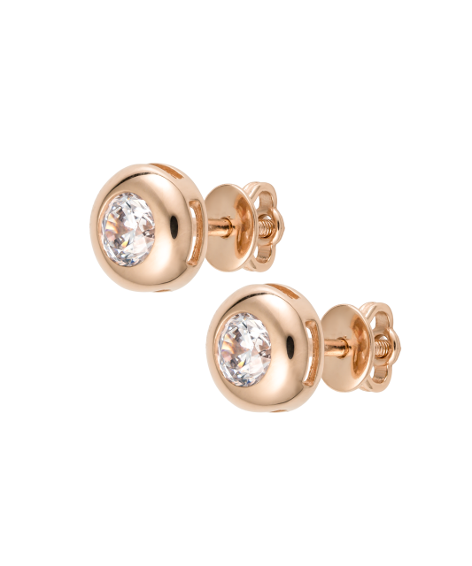 Auksiniai auskarai su cirkoniais - Auksiniai auskarai - Goldinga