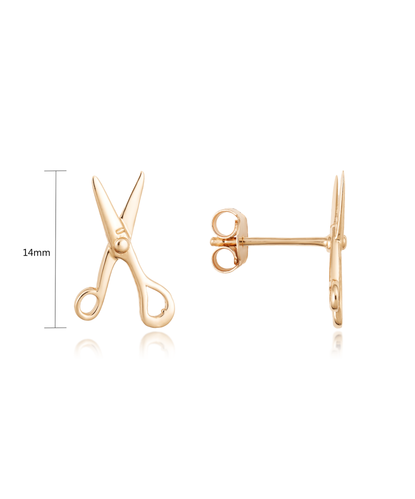 Auksiniai auskarai "Žirklės" - Auksiniai auskarai - Goldinga