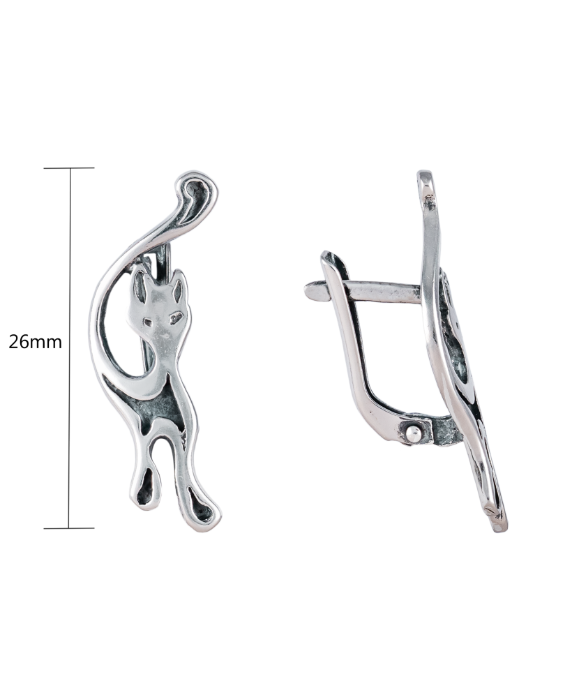 Sidabriniai auskarai "Katė"  - Goldinga