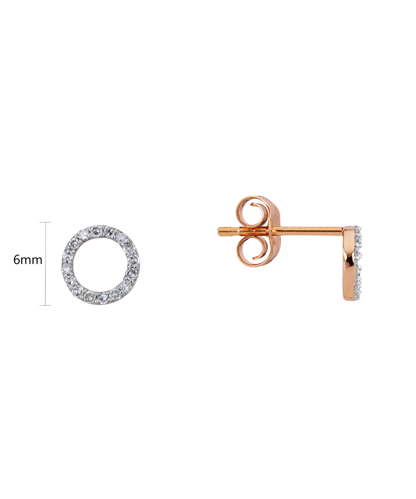 Auksiniai auskarai su deimantais  - Goldinga