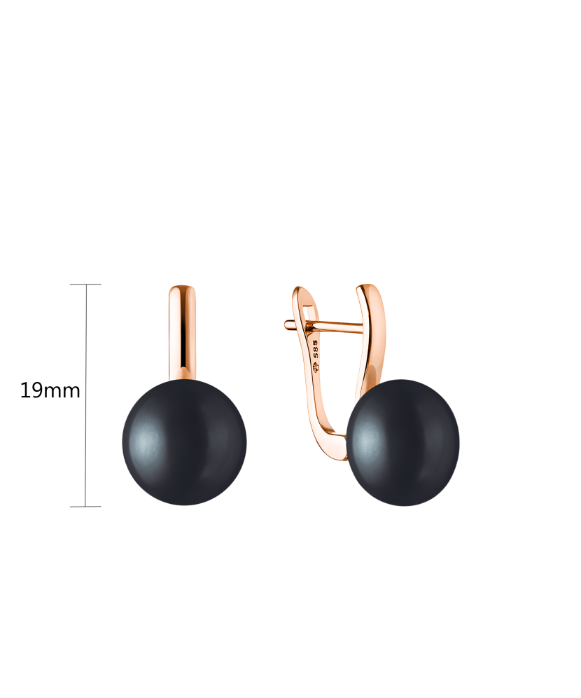 Auksiniai auskarai su perlais  - Goldinga