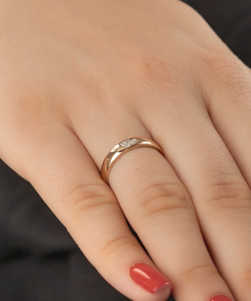 Auksinis žedas su deimantais