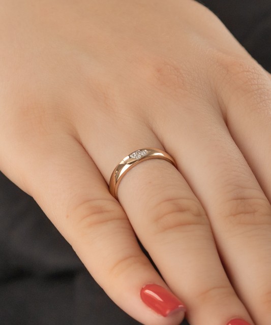 Auksinis žedas su deimantais