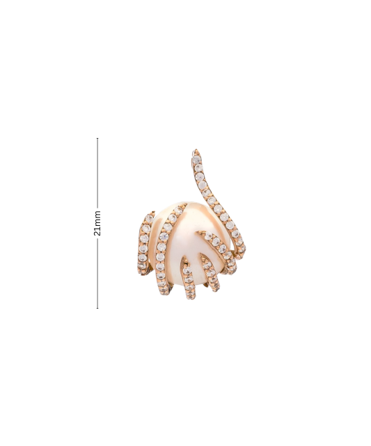 Auksinis pakabukas su perlu ir cirkoniais  - Goldinga