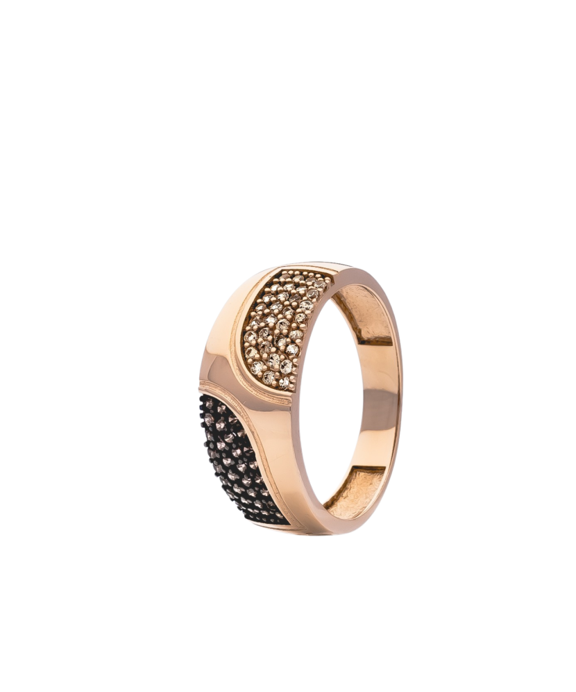 Auksinis žiedas su cirkoniais  - Goldinga