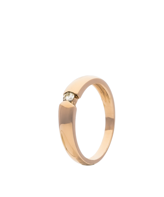 Auksinis žiedas su briliantu  - Goldinga