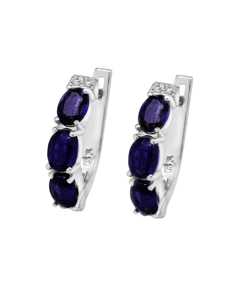 Sidabriniai auskarai su jolitais ir cirkoniais  - Goldinga