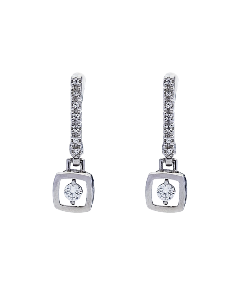 Sidabriniai auskarai su cirkoniais  - Goldinga