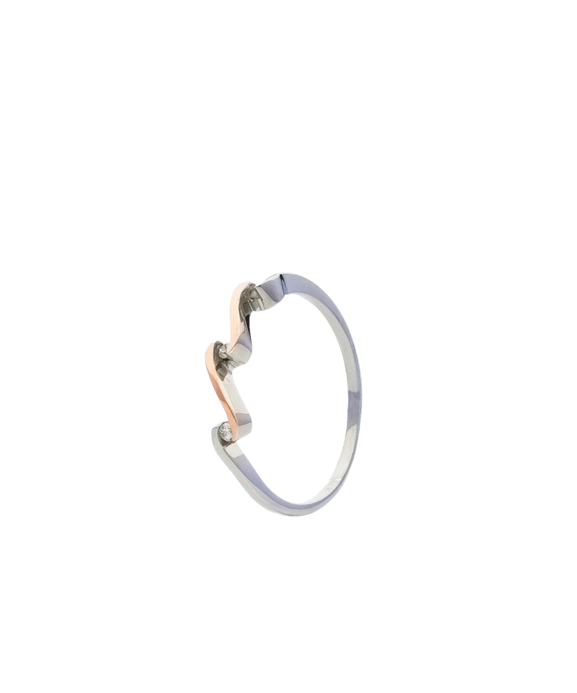 Sidabrinis žiedas Dengtas Auksu su cirkoniais  - Goldinga