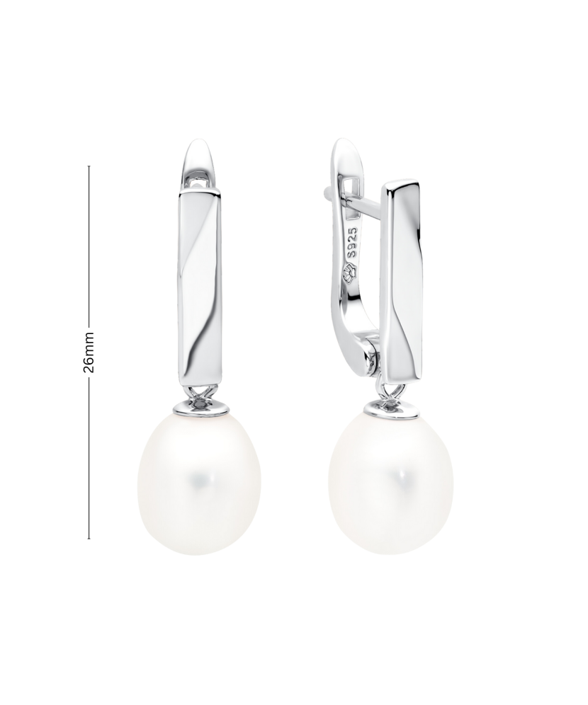 Sidabriniai auskarai su perlais  - Goldinga