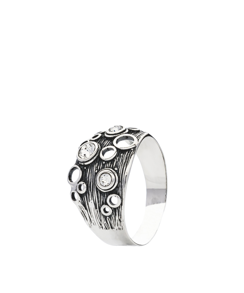 Sidabrinis žiedas su cirkoniais  - Goldinga