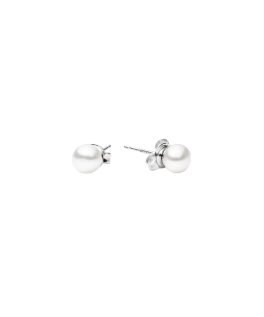 Sidabriniai auskarai Su perlais 6mm  - Goldinga
