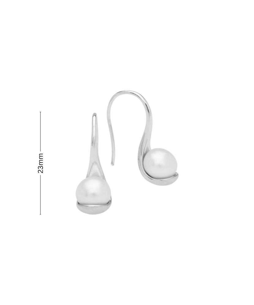 Sidabriniai auskarai Su Perlais  - Goldinga