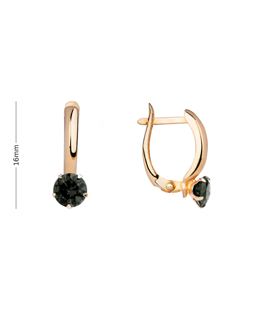 Auksiniai auskarai su cirkoniais  - Goldinga