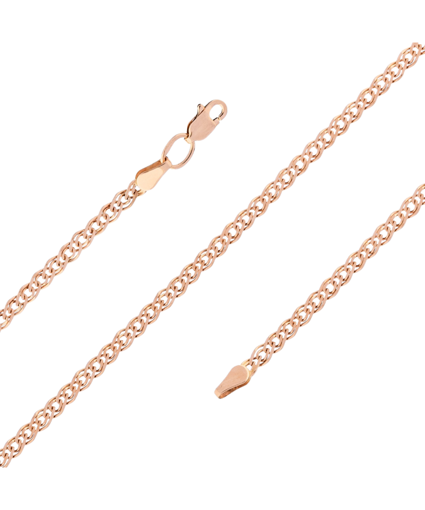 Auksinė vientisa grandinėlė "Mona Liza" 3mm  - Goldinga