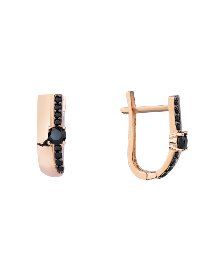 Auksiniai auskarai su cirkoniais - Auksiniai auskarai - Goldinga