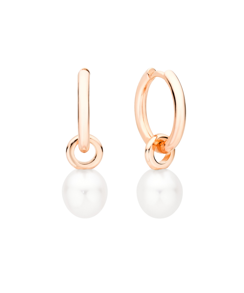 Paauksuoti Sidabriniai Auskarai Su Perlais - Auskarai su perlais - Goldinga