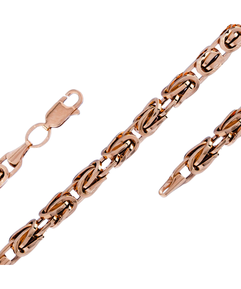 Auksinė grandinėlė "Royal python" 4.3mm  - Goldinga