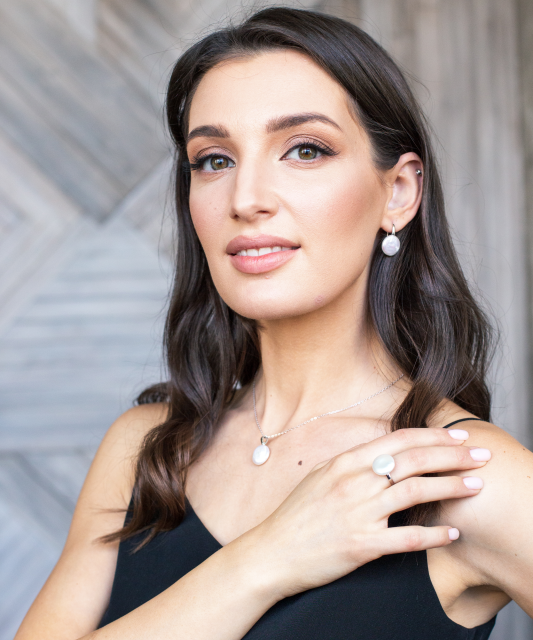 Sidabrinis pakabukas su perlu - Sidabriniai pakabukai - Goldinga