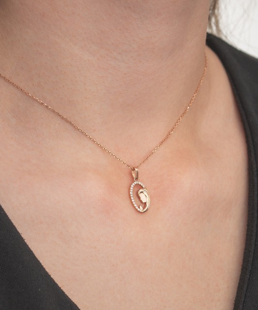 Auksinis pakabukas su cirkoniais - Auksiniai pakabukai - Goldinga