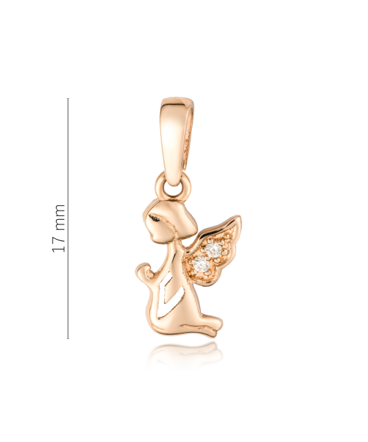 Auksinis pakabukas su cirkoniais "Angelas" - Auksiniai pakabukai - Goldinga