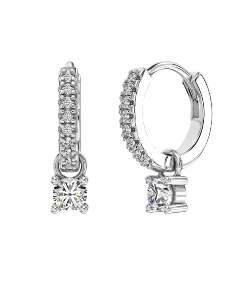 Sidabriniai auskarai su cirkoniais