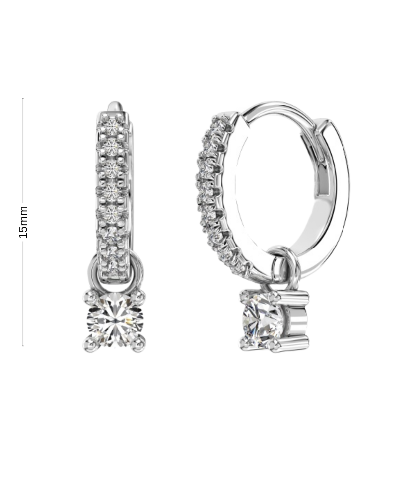 Sidabriniai auskarai su cirkoniais