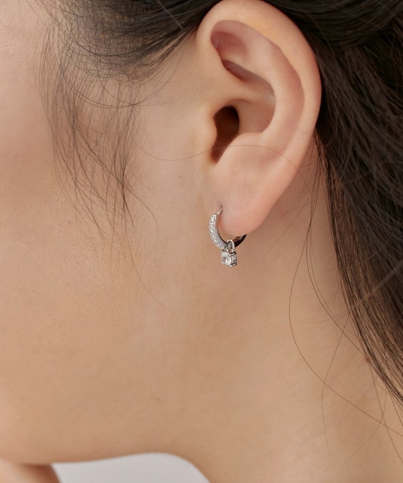 Sidabriniai auskarai su cirkoniais