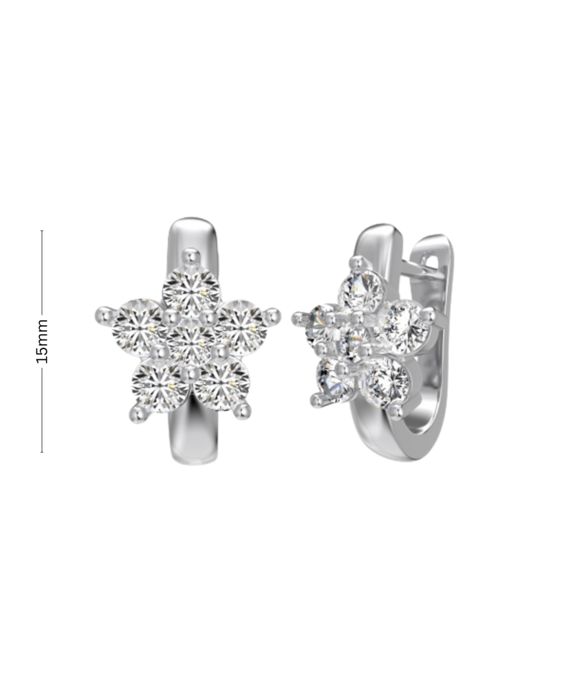 Sidabriniai auskarai su cirkoniais