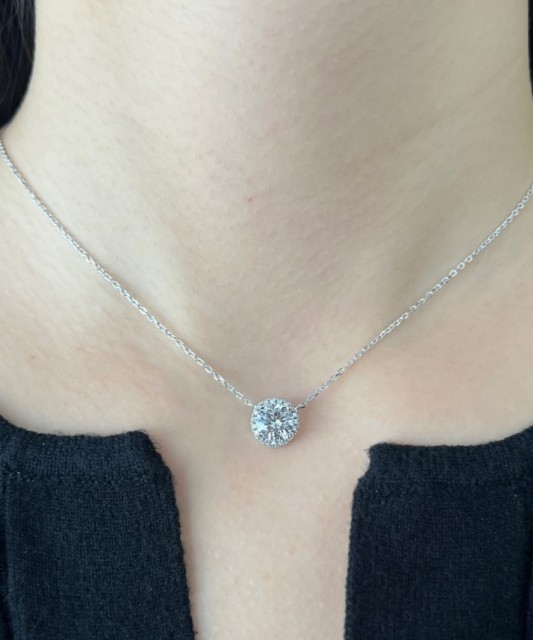 Sidabrinė grandinėlė su cirkonio pakabuku