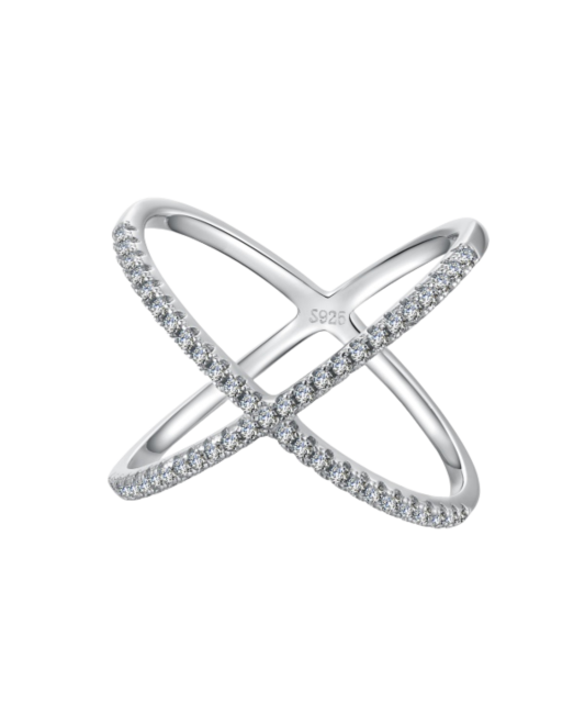 Sidabrinis žiedas su cirkoniais - Sidabriniai žiedai - Goldinga