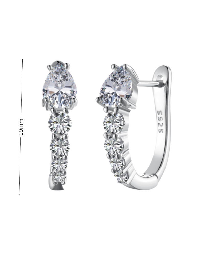 Sidabriniai auskarai su cirkoniais