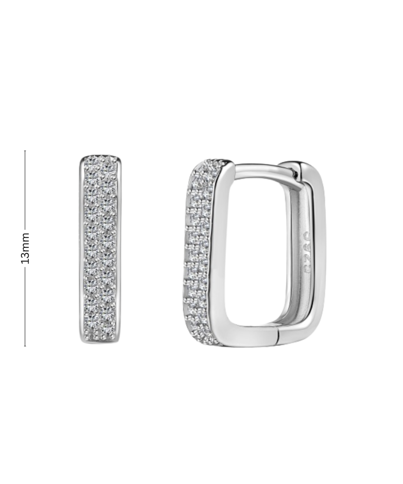 Sidabriniai auskarai su cirkoniais