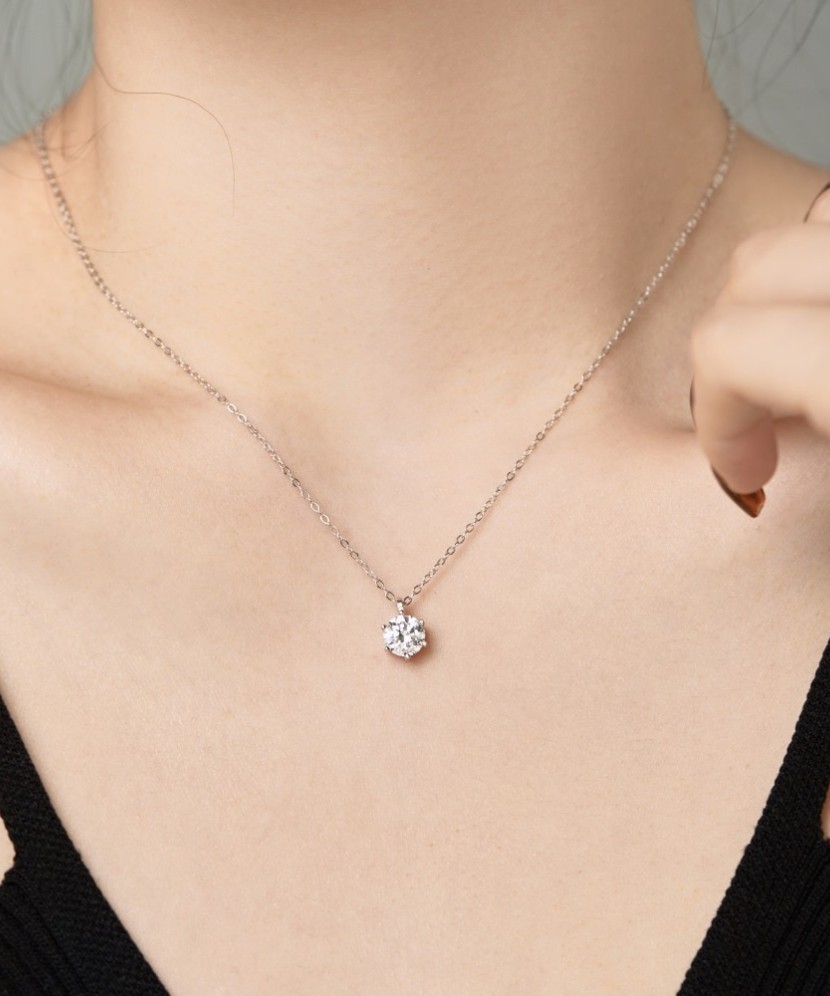 Sidabrinė grandinėlė su cirkonio pakabuku - Sidabrinės grandinėlės su pakabukais - Goldinga