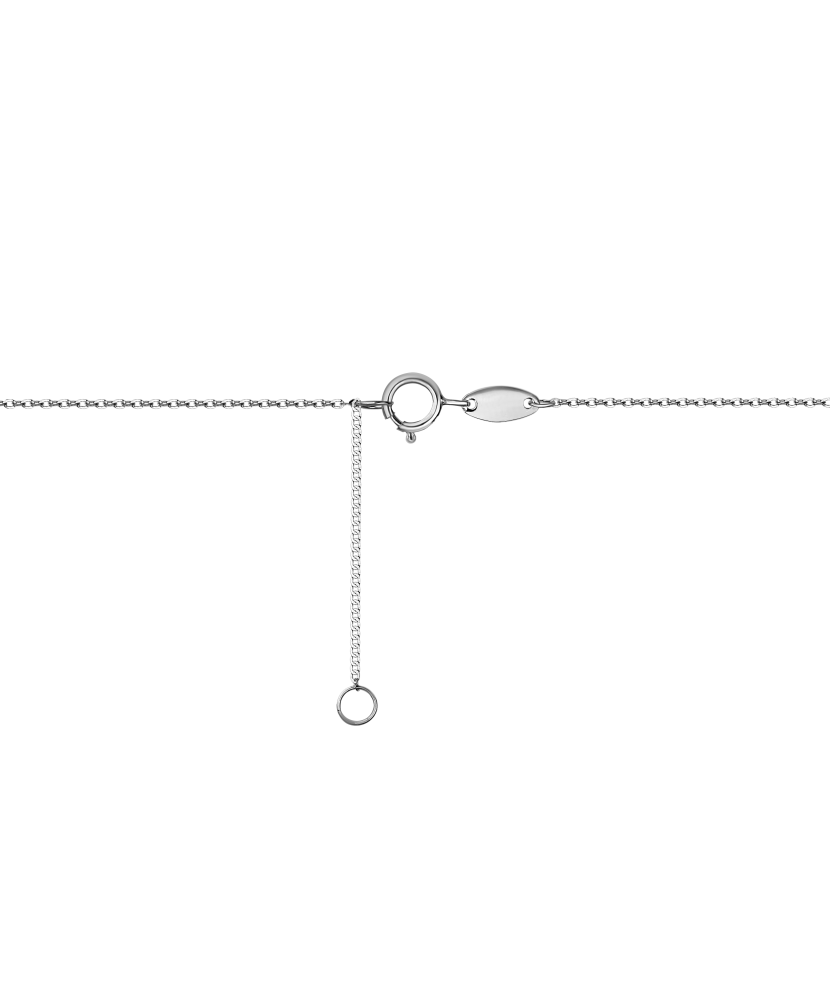 Balto aukso grandinėlė su pakabuku - Auksinės grandinėlės su pakabukais - Goldinga