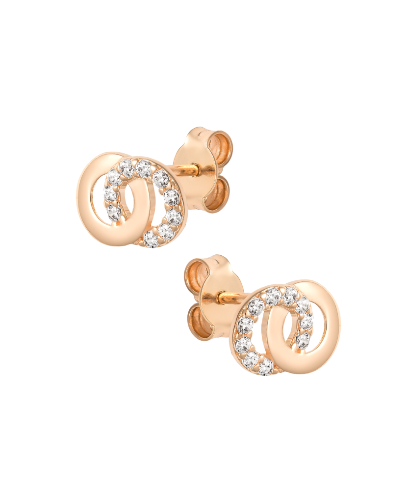 Auksiniai auskarai su cirkoniais - Auksiniai auskarai - Goldinga