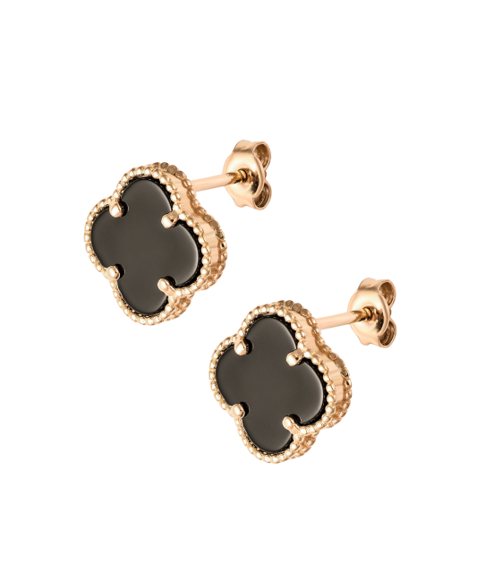Auksiniai auskarai su emale 12mm - Auksiniai auskarai - Goldinga