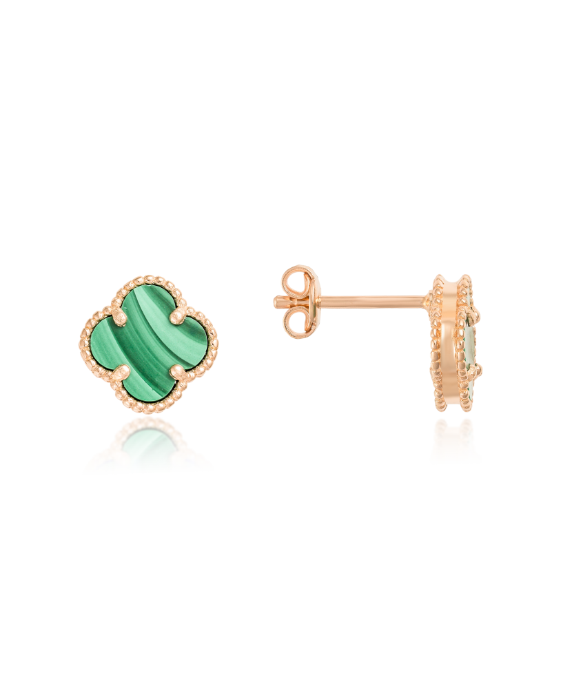 Auksiniai auskarai su emale - Auksiniai auskarai - Goldinga