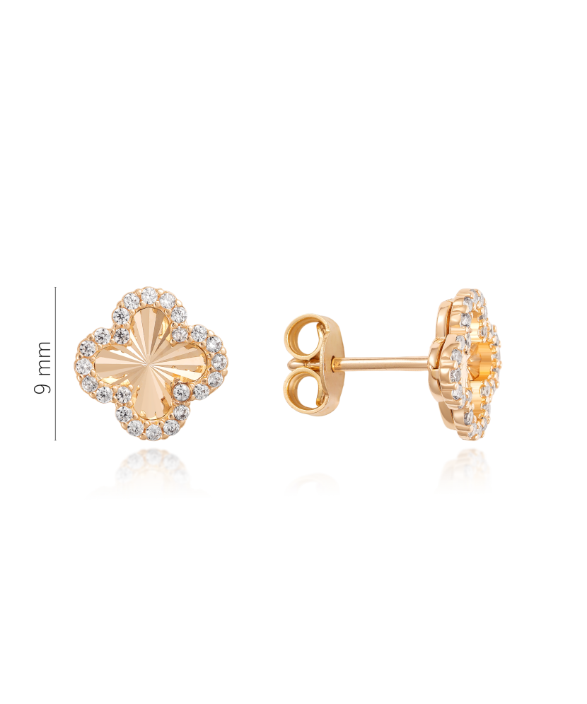 Auksiniai auskarai su cirkoniais - Auksiniai auskarai - Goldinga