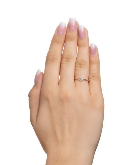 Auksinis žiedas su cirkoniais