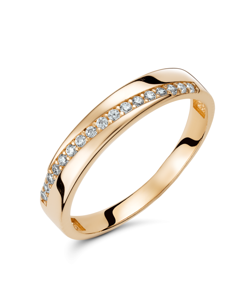 Auksinis žiedas su cirkoniais