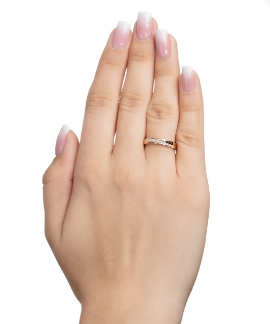 Auksinis žiedas su cirkoniais