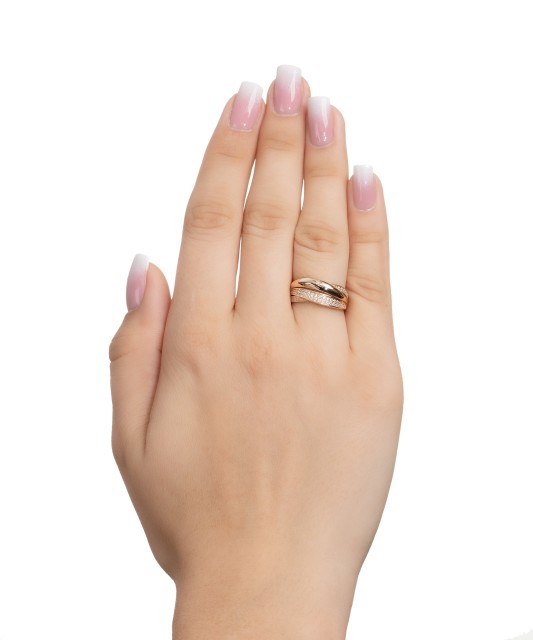 Auksinis žiedas su cirkoniais