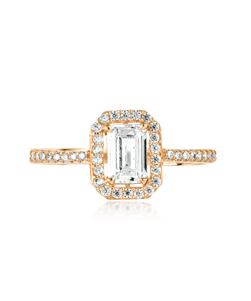 Auksinis žiedas su cirkoniais