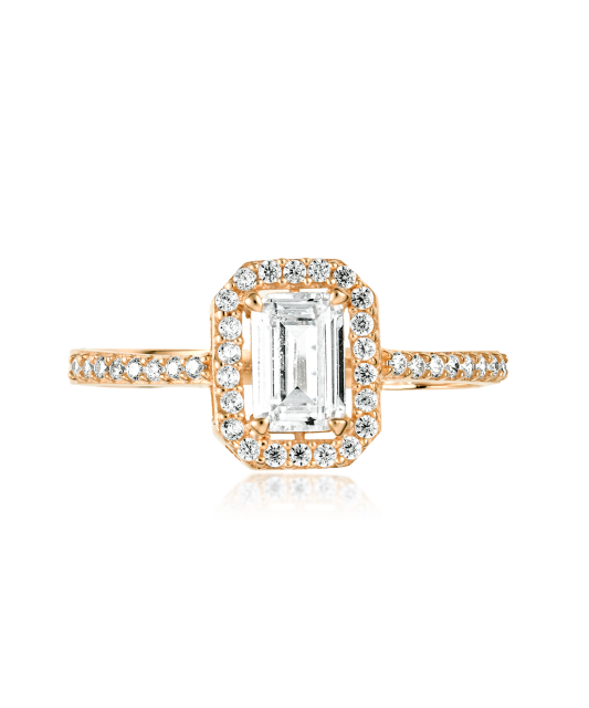 Auksinis žiedas su cirkoniais