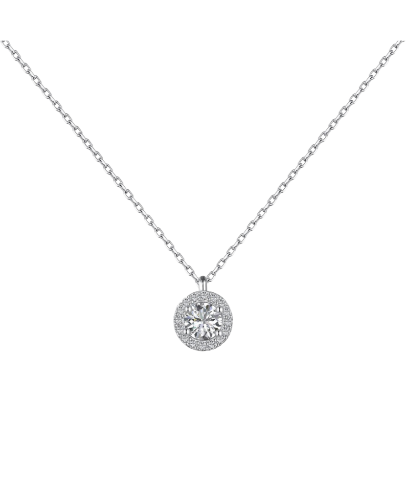 Sidabrinė Grandinėlė Su Cirkonio Pakabuku - Sidabrinės grandinėlės su pakabukais - Goldinga