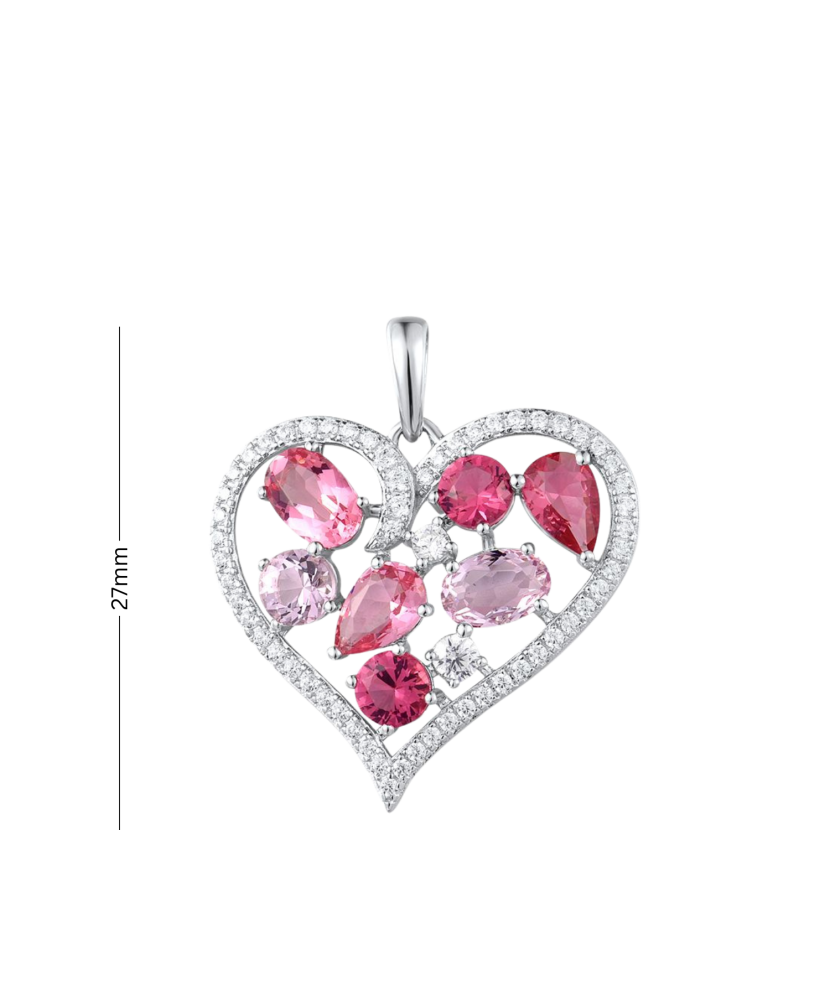 Sidabrinis pakabukas su cirkoniais - Sidabriniai pakabukai - Goldinga