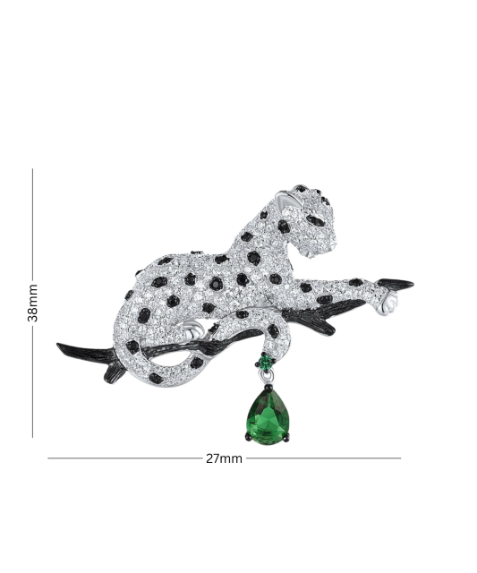 Sidabrinė sagė su cirkoniais ir špineliais - Sagės - Goldinga