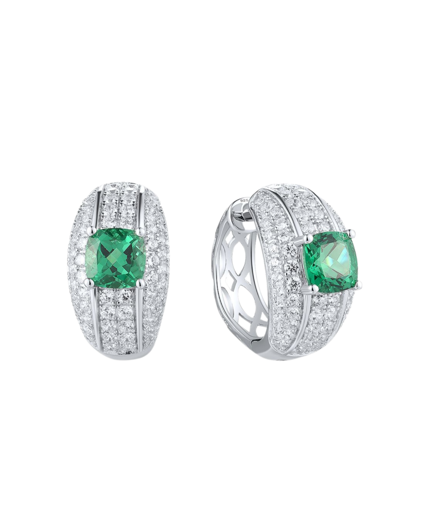 Sidabriniai auskarai su cirkoniais