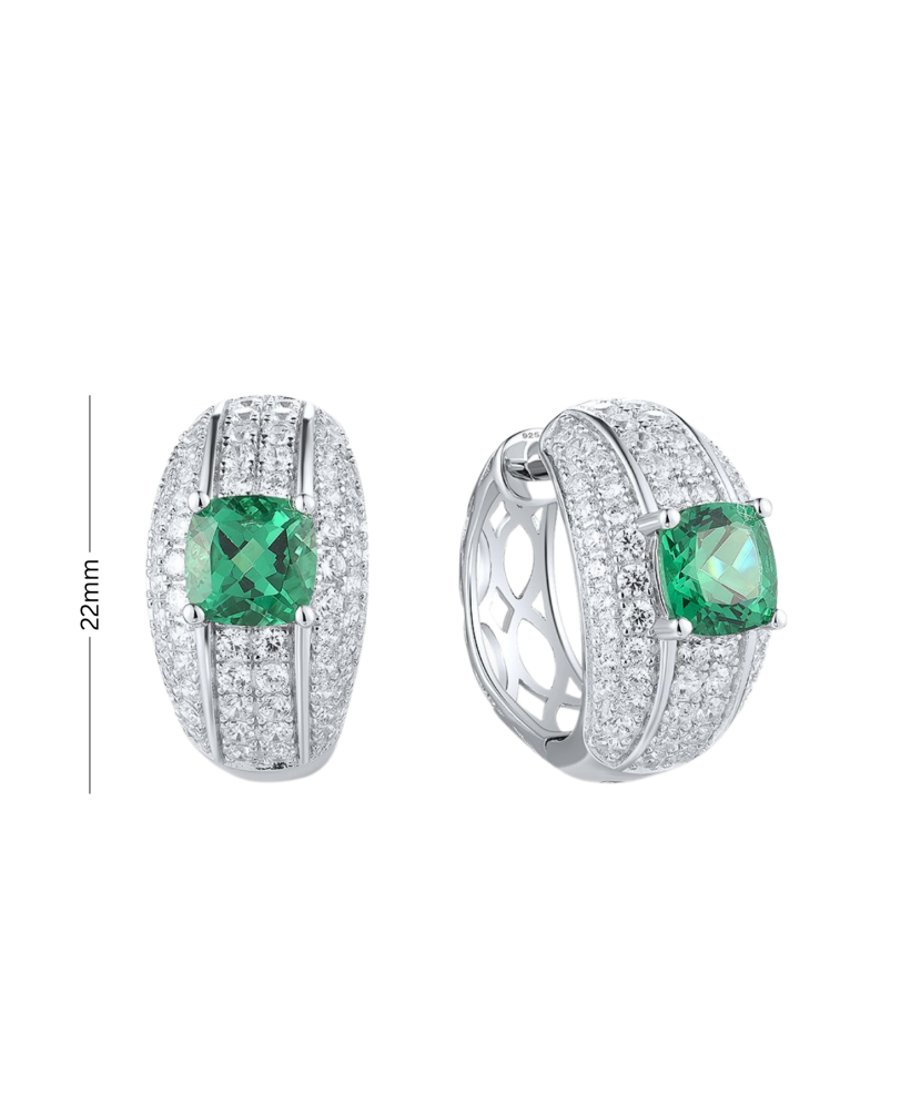 Sidabriniai auskarai su cirkoniais